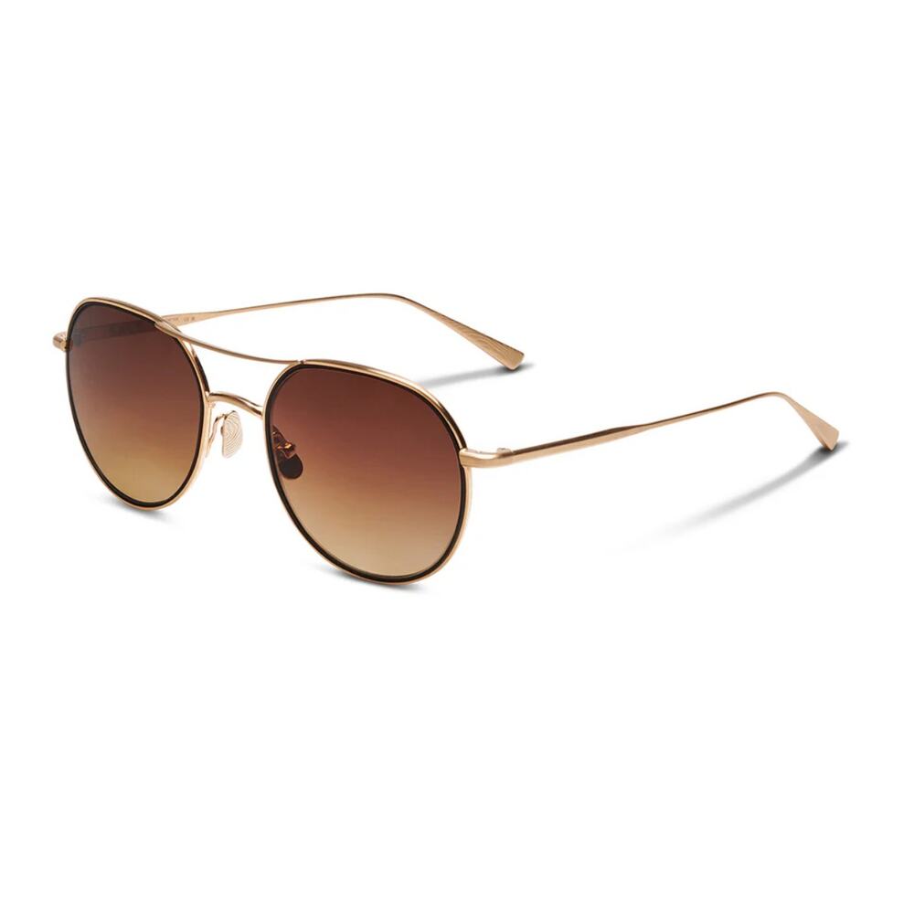 Salt. Brushed Gold Black Polarized Desna Sunglasses